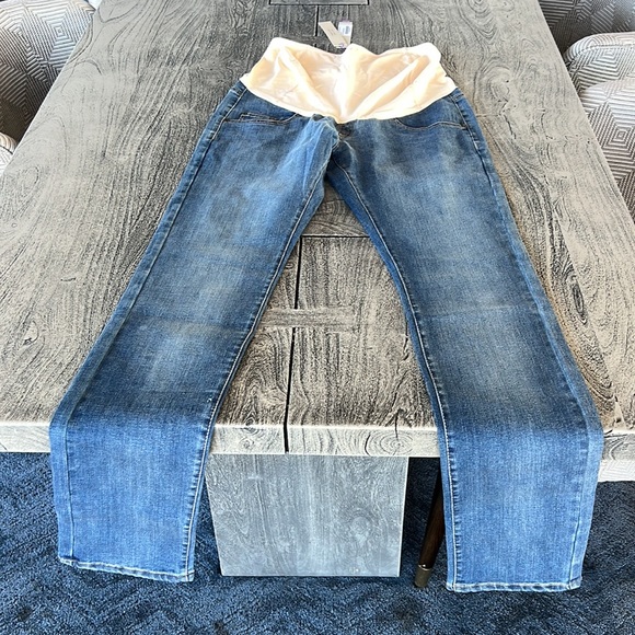 Kimi + Kai medium indigo size 27/33 straight leg maternity jeans - Picture 8 of 16